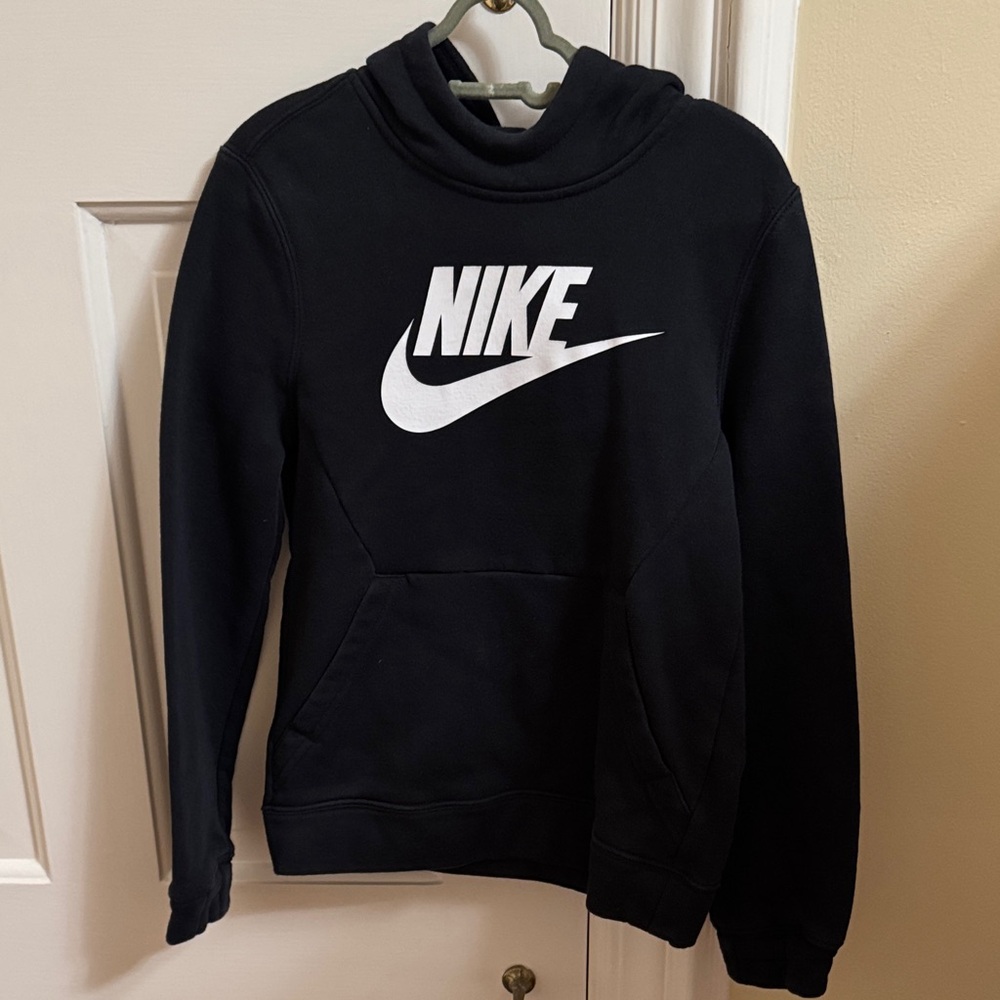 Kids Nike Black Sweatshirt with White Logo